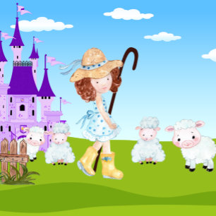 Little Bo Peep Sheep Fairy Tale Farm Geburtstag Einladung