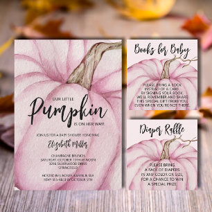 Pink Pumpkin Girl Babydusche Pappteller