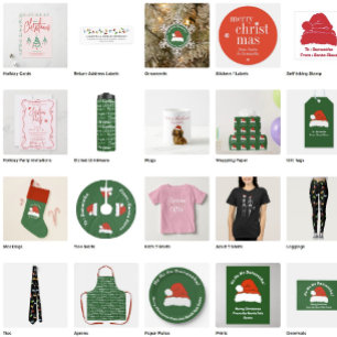 Modern minimalist rot Frohe Weihnachten Keramik Ornament