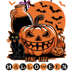 Spooktacular Halloween Spaß mit Niedlichen Schwarz Einladung