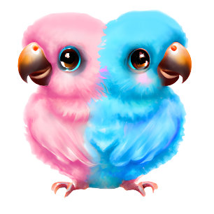 Niedlicher Baby Parrot Gender-Bericht Begleitkarte