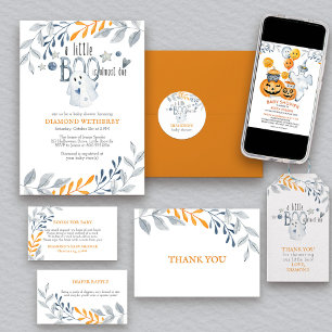 Little Boo Halloween Ghost Baby Dusche Runder Aufkleber