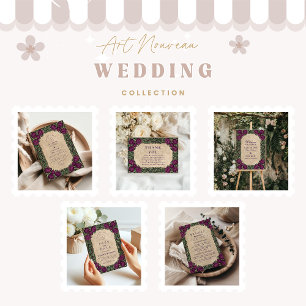 Art Nouveau Thistle Wedding Dankeskarte