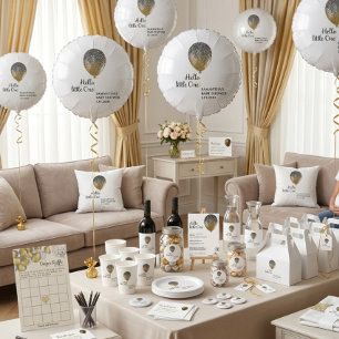 Luxus-Gold-Babyshower-Ballon Pappteller