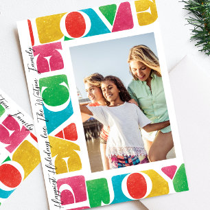 LIEBE PEACE JOY One Foto Moderner Weihnachtsrahmen Feiertagskarte