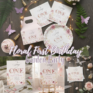 Kleiner Feen-Blumengarten Erster Geburtstag  Geschenkschachtel