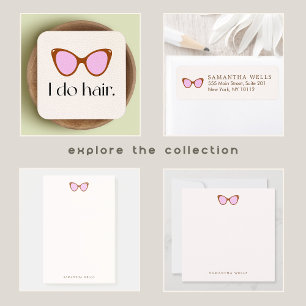 Rosa Retro-Sonnenbrille Personalisiert Post-it Klebezettel