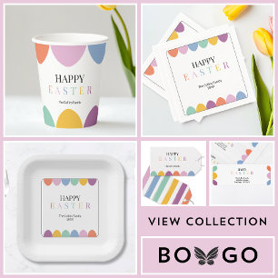 Moderne, farbenfrohe Eierjagd Einfaches Niedliches Einladung