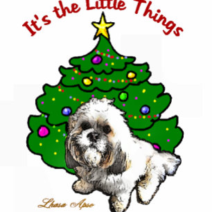Weihnachtsgeschenke Lhasas Apso Feiertagskarte