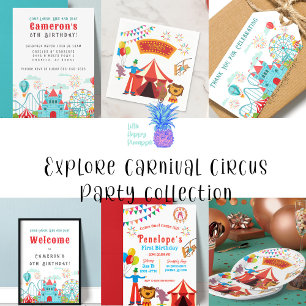 Vergnügungspark Geburtstag Einladung