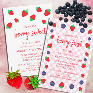 Berry Sweet 1. Geburtstag Einladung