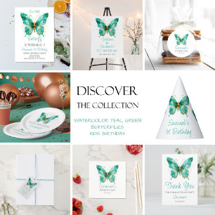 Mädchen Niedlich Butterfly 1. Geburtstag Party Einladung