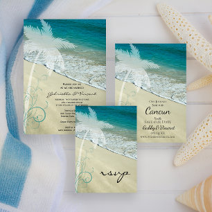 Tropical Beach Destination Wedding Save The Date