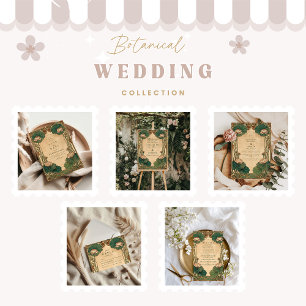 Art Nouveau Lotus Floral Wedding Einladung