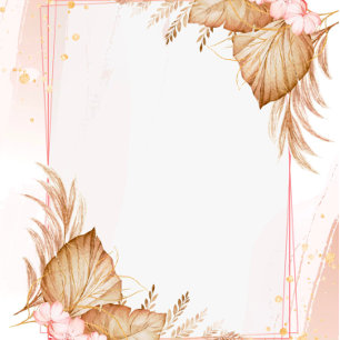 Tropisches Rosa und Pampas Pink Hochzeit Einladung