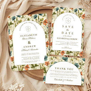 Weiche Botanische Bogen-Gartenhochzeit Dankeskarte