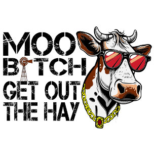 Mooe raus aus dem Hasen Funny Cow mit Brille Sweat Truckerkappe