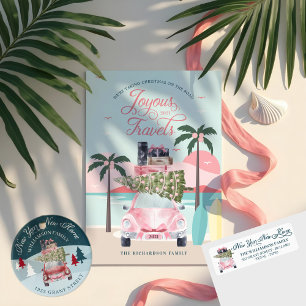 Erste Weihnachten Neue Zuhause Retro Red Card Keep Poster