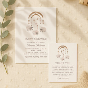 Wünsche nach Baby. Niedlicher, Vintager bohischer  Begleitkarte