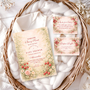 Erdbeer-Baby Shower Serviette