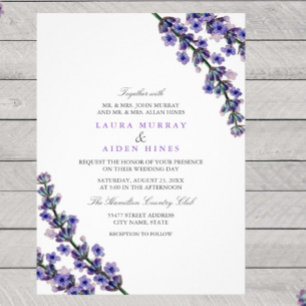 Elegant Lavender Wedding Einladung