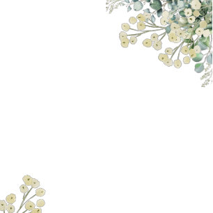 Eukalyptus & Weiße Blüten Botanische Hochzeit Geschenkschachtel