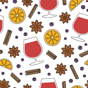 Glühwein, würzig Weihnachtsdrink Magnetkarte