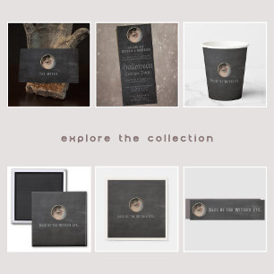 Halloween Macabre Creepy Hexe Eye Quadratischer Aufkleber