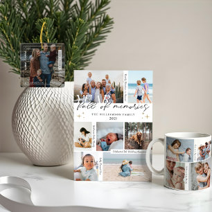 Jahr voll mit Erinnerungen Foto Collage & Highligh Feiertagskarte