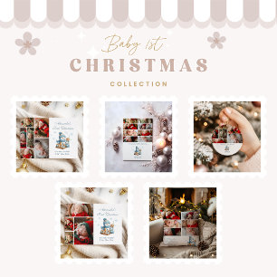 4 Foto Erste Weihnachtsankündigung Feiertagskarte