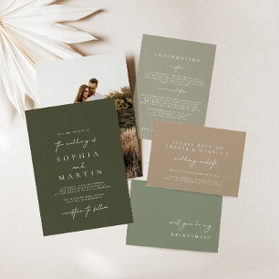 Moderne elegante Hochzeitskarten Begleitkarte