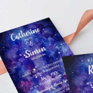 Budget Aquarell Galaxy Starry Night Script Chic