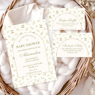 Kleine Spross-Gartenparty-Baby-Shower Einladung