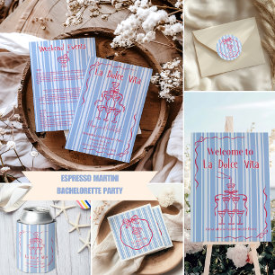 La Dolce Vita Bachelorette Runder Aufkleber