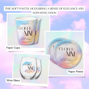 Sie ist auf Cloud 9 farbiges Pastel-Brautparty Einladung