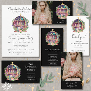 Magische Essenzielle Öle Apothecary Yoga Boho Foto Visitenkarte
