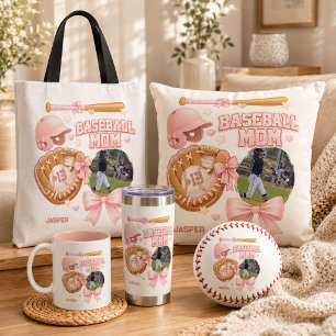 Baseball-Mama Foto Rosa Coquette Sport Tasche