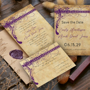 Medieval Renaissance Clouds  Wedding Invitations Einladung