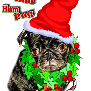 Mops Weihnachtsgeschenke Feiertagskarte
