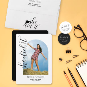 Moderne weiße Elegantin machte sie es Graduierungs Dosenkühler