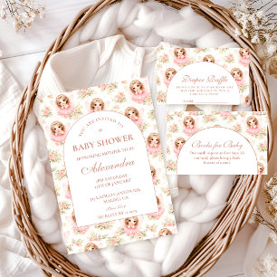 Zauberhafte Feengarten-Baby-Shower-Windeltausch Begleitkarte