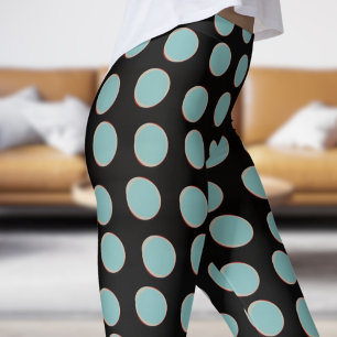 Niedlicher und farbenfroher Polka Dot auf kosmisch Capri Leggings