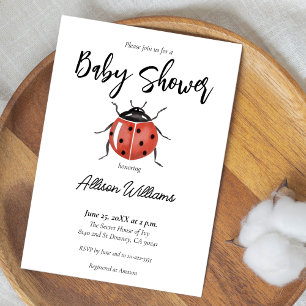 Ladybug Babydusche Windelwaschmaschine Begleitkarte