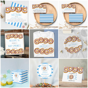 Modernes Donut Baby Dusche Sprinkle Raffle Ticket Begleitkarte