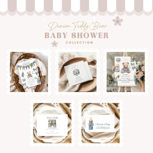 Boy Blue Jean Baby Denim Baby Shower Einladung