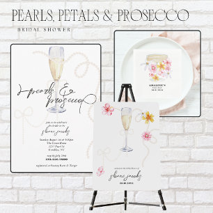 Perlen, Blüten + Prosecco   Perlen-Junggesellinnen Einladung