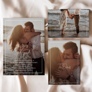 Valentina Foto Moderne Hochzeit RSVP Karte