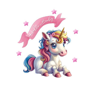 Hello Baby Unicorn Design Karte
