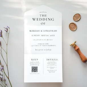 Elegante Minimalistische Hochzeiten Umschlag Aufkl Runder Aufkleber