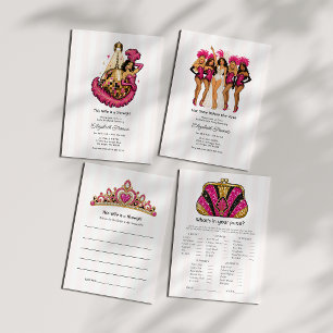 Letzte Show vor den Gelübden Las Vegas Showgirl Ba Einladung